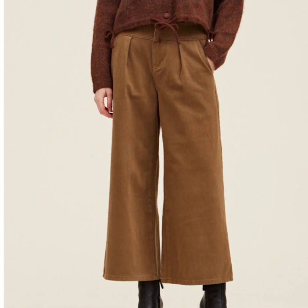 NWOT Grade & Gather Holbrook Brushed Twill Pants Rust Brown Womens Size S